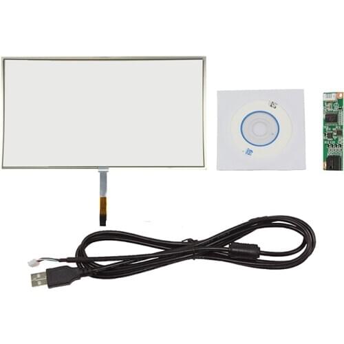 15.6inch 4 Wire 359 x 209mm Film to Film Resistive Touch Screen Panel With USB Controller Kit