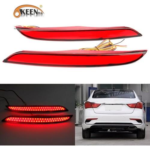 2PCS For Hyundai MISTRA Led Rear Bumper Reflector Light Flow Turn signal Taillight Driving Braking Fog Lamp Car Light Accessorie