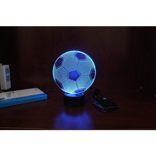 YJM-2882 DIY Football Shape Ball Shape 3D Light Bedroom Lamp Illusional Light Optical 3D Sleep Lights