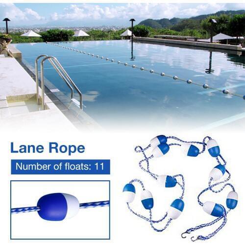 5M Safety Float Lines Blue and White Divider Rope with Blue White Balls for Swimming Pool Inland Waterways