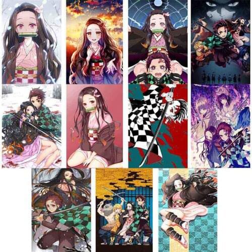 Diamond Painting 5D Diy Anime Arrangement Demon Slayer Kimetsu No Yaiba Kamado Diamond Embroidery Mosaic Cross Stitch Kits