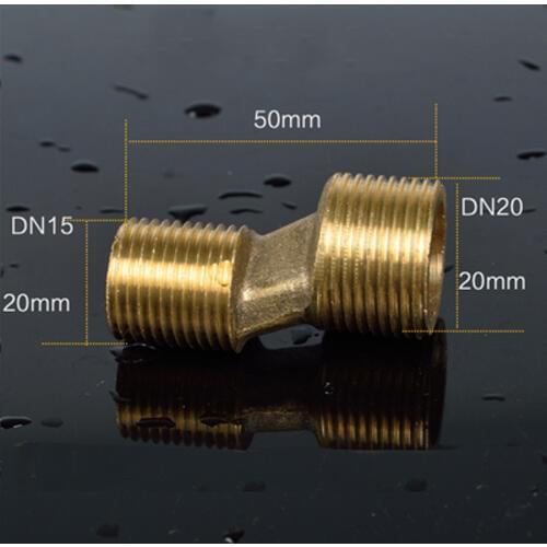 G 3/4" to 1/2" BSPP Male Eccentric Brass Reducer Extended Corner Length 50mm For Faucet accessories shower