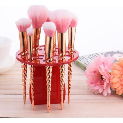 14 Holes Makeup Brush Holder profesional Stand make up brushes eyebrow eyeshadow stamp powder brush Cosmetic Drying Rack Shelf 4