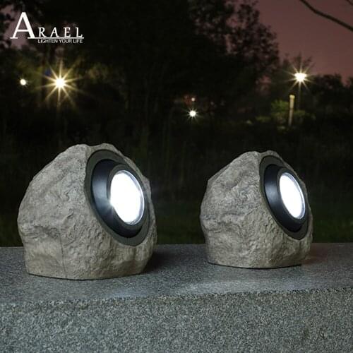 Solar Powered Lamp Simulation Stone Lawn Light Outdoor Water-resistant Landscape Light for Garden Yard Patio Pathway solar lamp