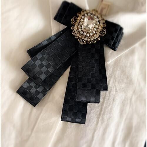 Fashion Mens and Womens Bow Tie British Multi-layer Neck Flower Korean Version Married Groom Wedding Handmade Crystal Bowtie