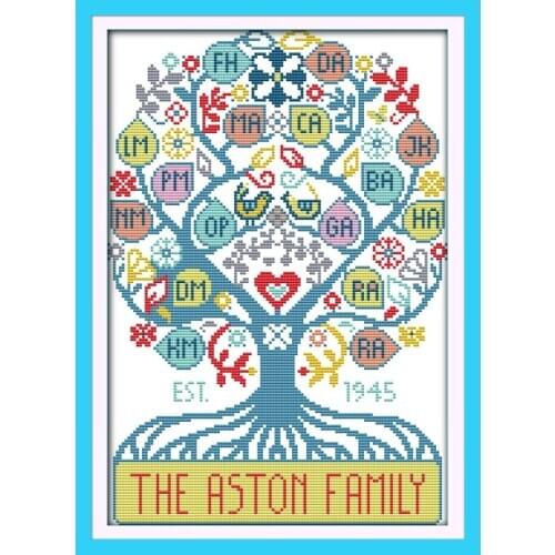 The Tree Of Life Chinese Cross Stitch Kits Ecological Cotton Diamond Painting Stamped 11CT DIY Gift Wedding Decoration For Home