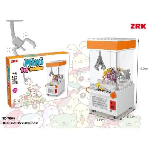 ZRK Small Toy Machine Plastic Building Blocks Mini Shop Architecture Educational Toys Brinquedos for Kids Christmas Gift 7804