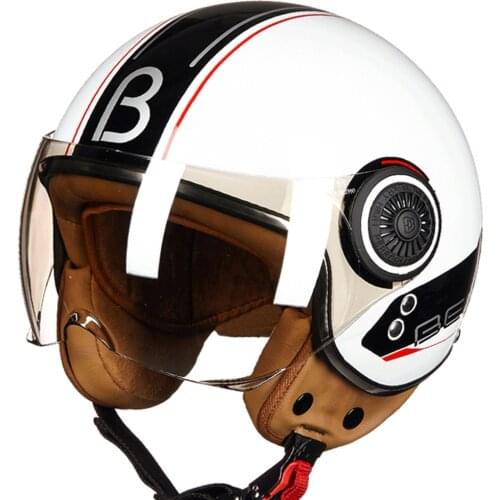 Motorcycle Scooter Helmet Summer 3/4 Open Face Moto Helmet Men Women Motocross Vintage Casque Moto Motocicleta Capacete 110B