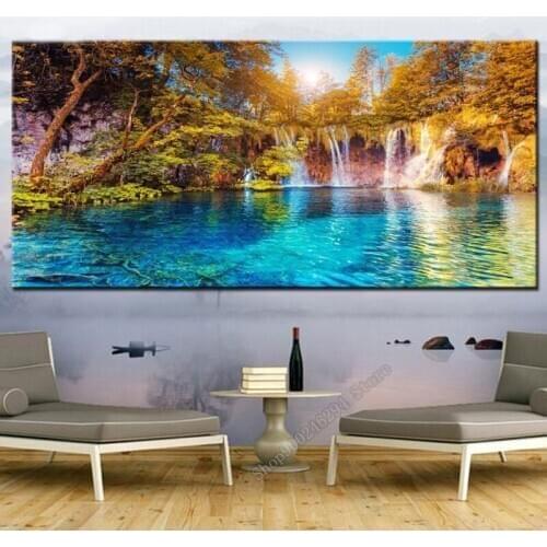 Large Size drill square round Diamond Embroidery Waterfall 5d DIY Diamond Painting Cross Stitch Diamond Mosaic home decor,F2394