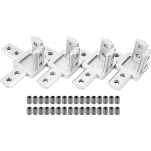 4-Pack 3030 Series 3-Way End Corner Bracket Connector,With Screws For Standard 8Mm T Slot Aluminum Extrusion Profile