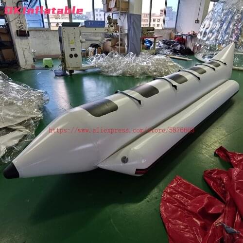 Summer Water Games Inflatable Banana Boat Flying Fish Boat Comercial Single Tube Water Floating Toys for Adults