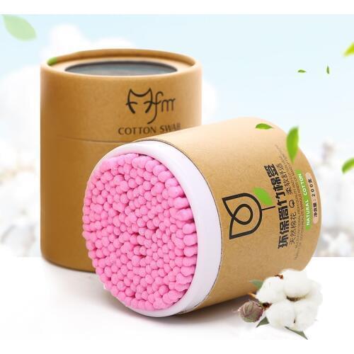 Special for 2020.3.2-8 Sales 200pcs/Box Bamboo Stick Soft Cotton Buds Swabs Ears Clean Tools Double-headed with Swab Case