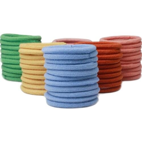 100 Pieces Hair Scrunchies Tie Tiny Hair Stretch 1.2 Inches For Girl 5 Colors Ponytail Holder Hair Ropes Hair Accessories H005