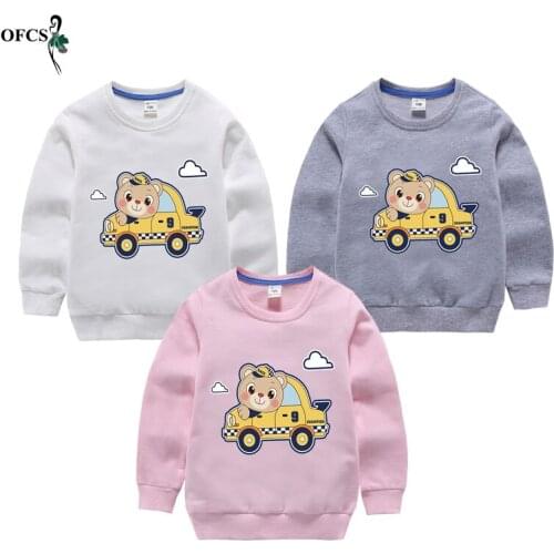 Retail 80-150CM Girls Knitting Sweatshirts Boy Autumn Long Sleeve Cartoon Pattern Fashion Sweater Cotton Tops New Unisex T-shirt