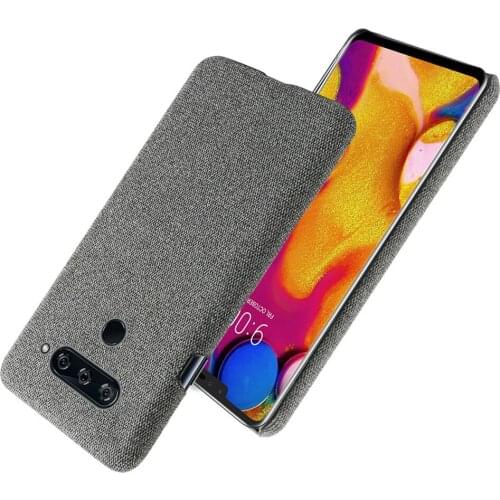 Slim Cloth Texture Fitted Cover For LG V40 ThinQ Case Fabric Ultrathin Antiskid Anti-fall Capa For LG V40 V40ThinQ V405 LM-V409N