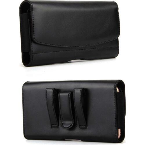 Universal phone pouch Cover Belt Clip Holster luxury Leather phone waist bag For iphone samsung xiaomi huawei mobile Phone Case