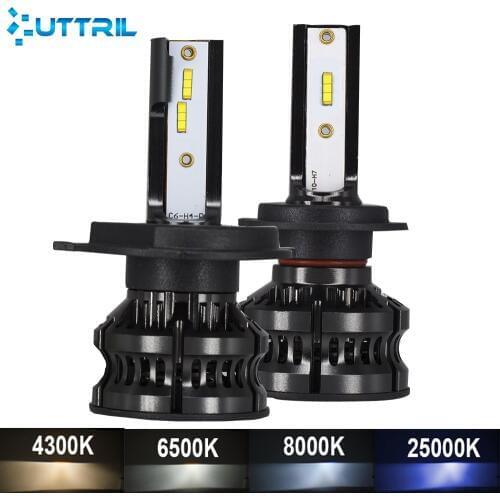 Uttril H4 Led H7 Led Car Headlight H1 H8 H9 H11 9006 HB3 4300K 6500K 6000K 8000K 25000K Car Accessories Motorcycle Light 12V
