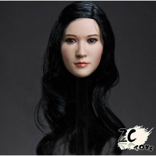 In Stock ZC TOYS 1/6 Scale Beauty Female Black Long Curly Head Sculpt F 12'' Figure Body For Collection
