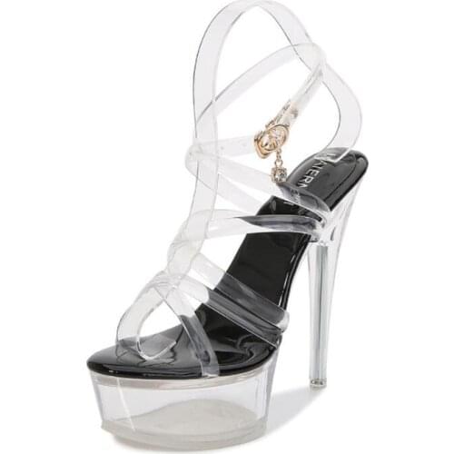 MAIERNISI Brand New Ladies Ankle Strap Summer Sandals Stylish Platform High Heels Sandals Women 2021 Party Sexy Shoes Woman