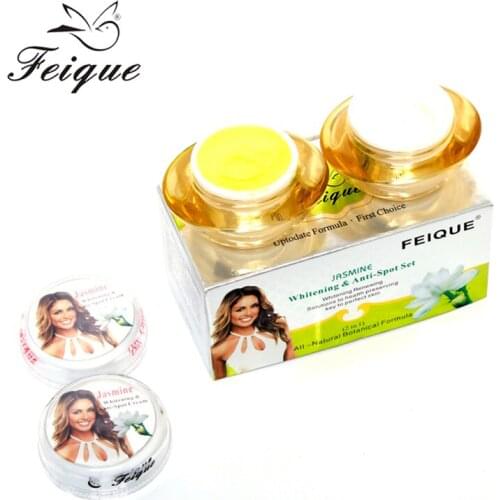 FEI QUE Jasmine scent women Whitening facial skin care cream Anti Freckles Wrinkle female dark spot remover face beauty set