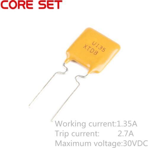 10PCS 30V 1.35A 1350MA PPTC Resettable Fuse RUEF135 UF135 Pitch 5mm