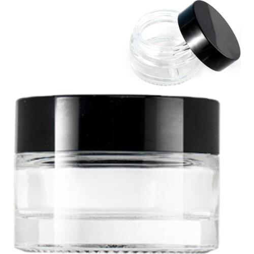 20Pcs Glass Jar 5ml Oil Wax Dab Cosmetic Box Tobacco Case Kitchen Container Storage Shisha Chicha Hookah Smoking Accessories