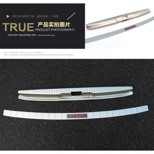 Car-Styling Accessories For 2015 2016 Renault Captur Stainless Steel Rear Bumper Protector Trunk Guard Door Sill Scuff Plate