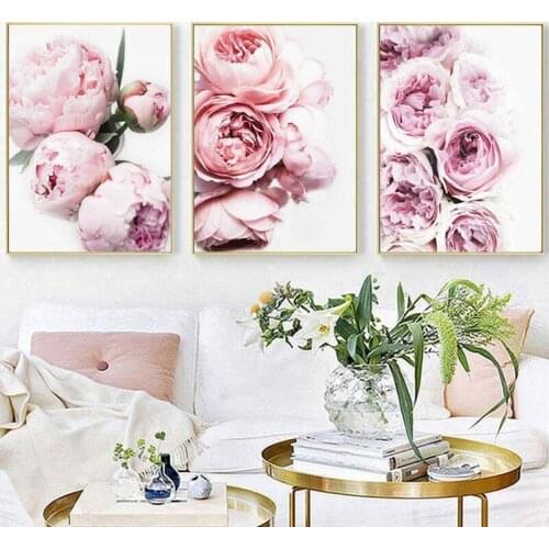 Pink Peony Flower Diy Diamond Painting,Cross Stitch,Mosaic Diamond Picture Full Square/Round 5d Diamond Embroidery Sale,Arts