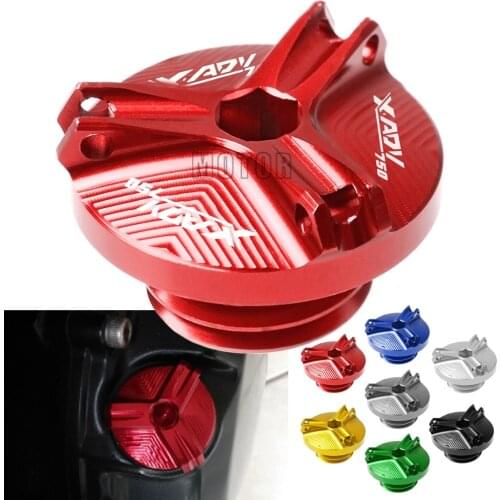 For Honda XADV750 XADV X-ADV 750 2017-2018 CNC Aluminum Motorcycle Accessories Engine Oil Cup Cover Oil Filler Cap Plug Screw