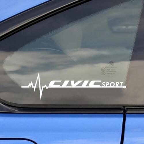 Car Styling 2PCS Vinyl Creative Custom Car Windows Body Side Sports Sticker Decal Decoration For Honda Civic 2017 2018 2011