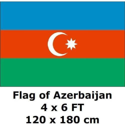 Azerbaijan Flag 120 x 180 cm 100D Polyester Azerbaijanian Flags And Banners National Flag Country Banner