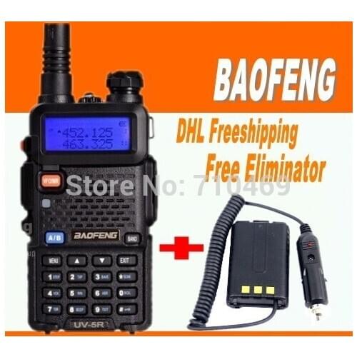 DHL Freeship+New Arrival Baofeng UV-5R UV5R Dual Band UHF VHF Two-Way Radio Walkie Talkie Intercom DTMF CTCSS Free Eliminator