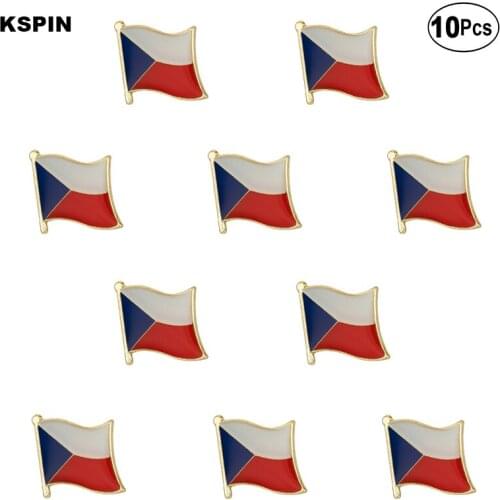 Czech Rep. Flag Lapel Pin Flag badge Brooch Pins Badges 10Pcs a Lot