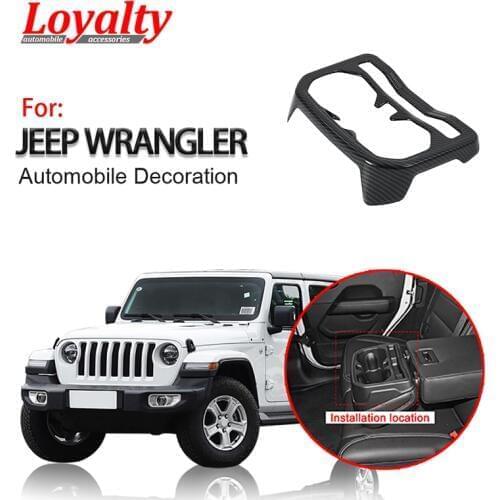 Loyalty for Jeep Wrangler JL 2018 2019 Rear Backseat Water Cup Holder Decoration Cover Trim ABS Car Styling Accessories