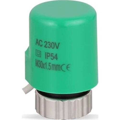 24V 230V NO NC electric thermal actuator valve head for thermostat manifold underfloor heating radiator normally opened closed