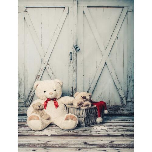 Computer Printed Photography Backdrops Photocall for Photo Studio Light Blue Door Children Vinyl Background for Photo Shooting