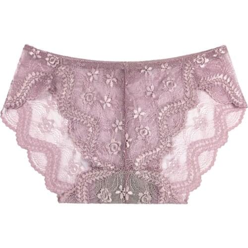 Pants lure lace transparent buttock underwear low waist fine belt hollow sexy underwear 11030