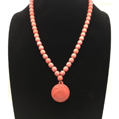 Mineral Elements Scalar Energy Germanium Pendant Tourmaline Necklace with Negative Ions- Beads Necklace for Women Girls