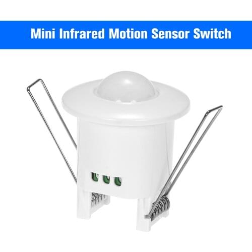 Mini Infrared Motion Sensor Switch 360 Degree PIR Detection AC110V-240V Recessed Ceiling Occupancy Motion Sensor Detector Lamp