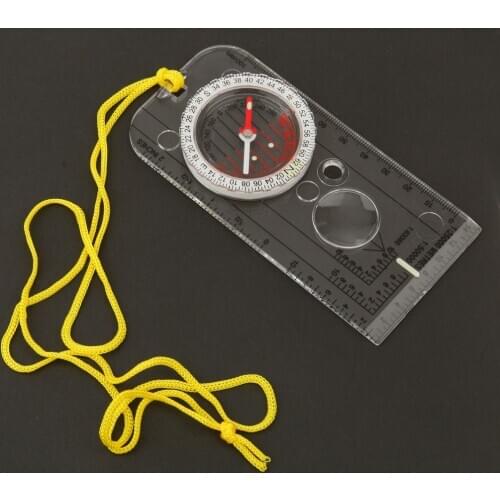 Multi-functional Pocket Compass Set for Hiking Camping Boating Cycling Orienteering with Night Glow Arrows