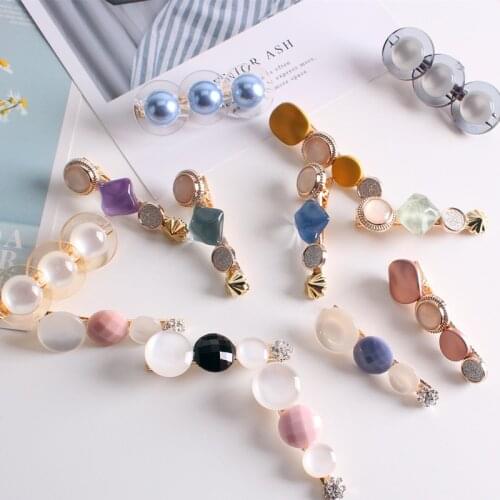 Fashion ins geometry Women Acetic AcidElegant and sweet Hair Clips Hairpins Barrettes Girls Hairgrips Hair Accessories Acrylic