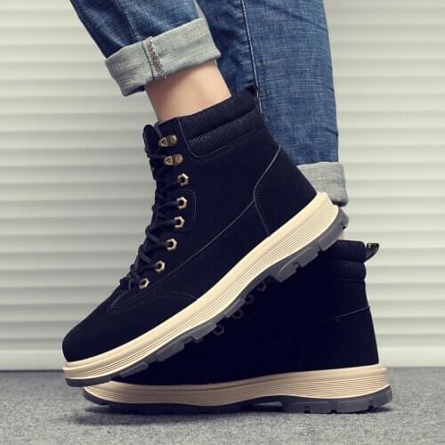 Microfiber Mens casual boots Adult Keep warm Men work boots classic Lace-up Basic boots fashion mens boots Brand Hot Sale 2020