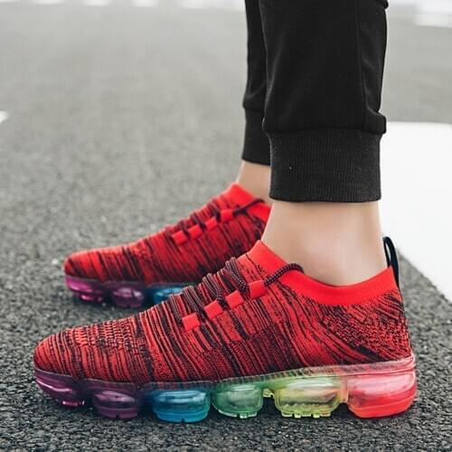 2021 new large size sports shoes breathable shock absorption air cushion mens shoes non-slip mens casual shoes wear-resistant