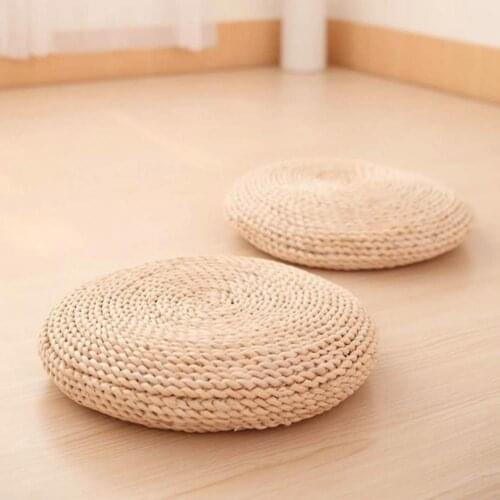 Skin-friendly Useful Straw Braid Mat Cushion Thickened Tatami Cushion Exquisite Workmanship for Home