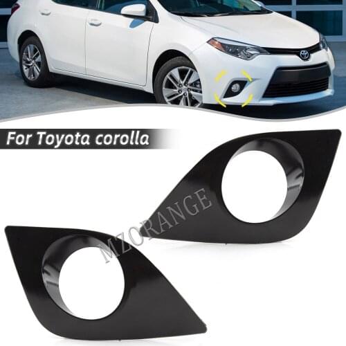 Fog lights cover for Toyota Corolla(Eco,Eco Plus,L,LE) Pre-facelift 2014-2016 Front Lower Bumper Hole GrillesTrim Foglight