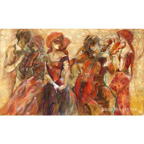 People painting Apassionato Brent Lynch art reproduction hand painted on linen high quality