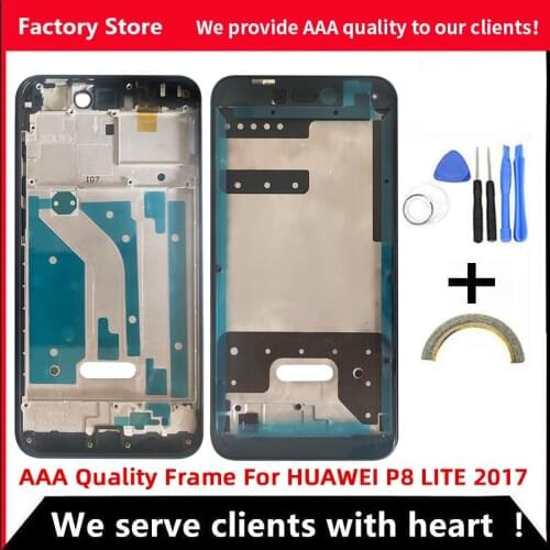 AAA Quality Middle Frame For Huawei P8 Lite 2017 Middle Frame Housing Cover For Huawei P8 Lite 2017 Metal Frame+Volume Button