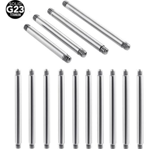 16G G23 Titanium Straight Barbell Ring Piercing Langue Bar Post Only No Ends in Gauges Various Post Lengths Body Accessories