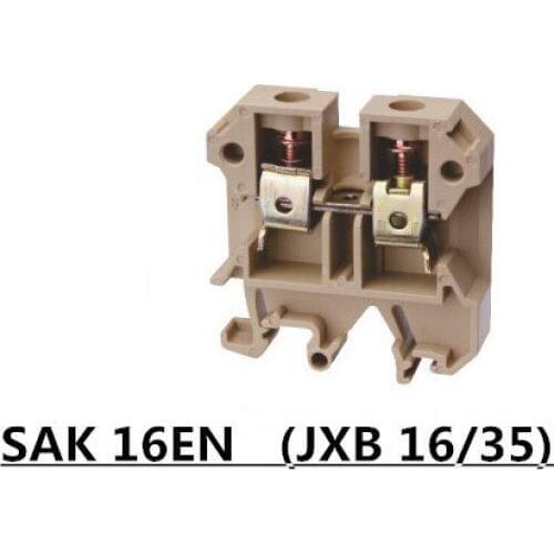 20pcs/lot SAK 16EN Universal combined terminal blocks suit G and T type Din rail JXB 16/35, Grey color (STK-16))