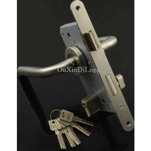 European Mortise Door Lock 5572 / 55*72 Lock body Fire Proof Door Lock Set w Lock Cylinder,Keys & Handles